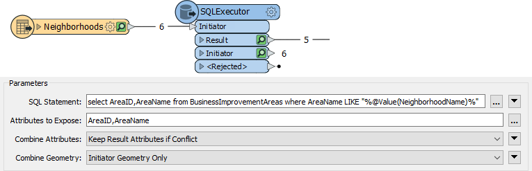 Using SQLExecutor to run SQL for each initiating feature
